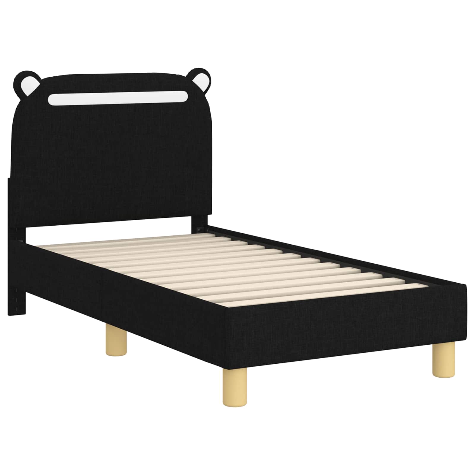 Cadre de lit pour tout-petit avec tête de lit Noir 70 x 140 cm - XIOS