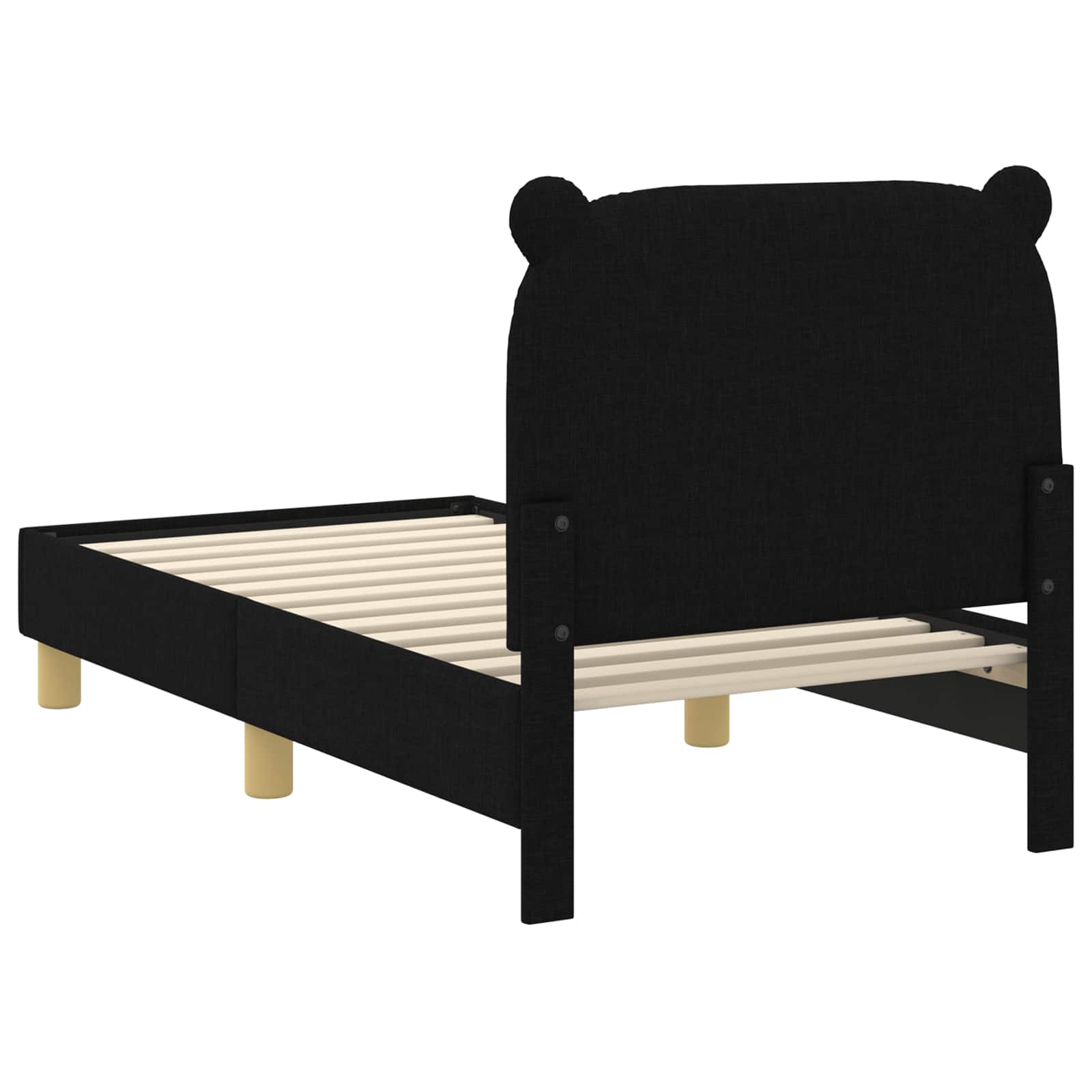 Cadre de lit pour tout-petit avec tête de lit Noir 70 x 140 cm - XIOS