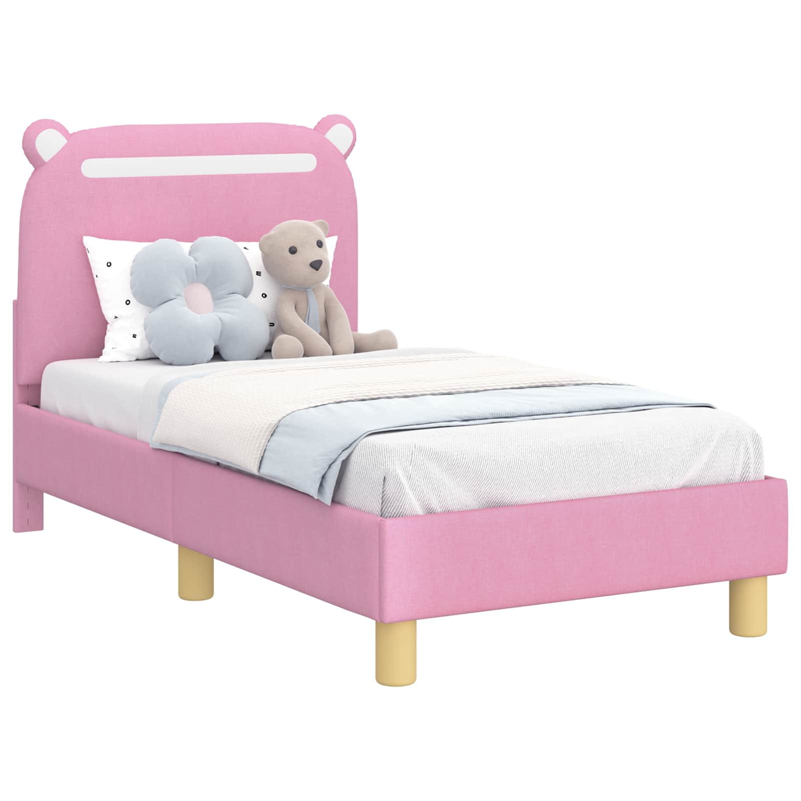 Cadre de lit pour tout-petit avec tête de lit Rose 70 x 140 cm - XIOS