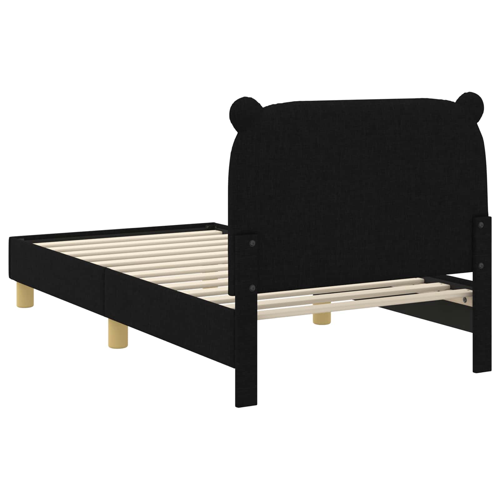 Cadre de lit pour enfants avec tête de lit Noir 80 x 160 cm - XIOS