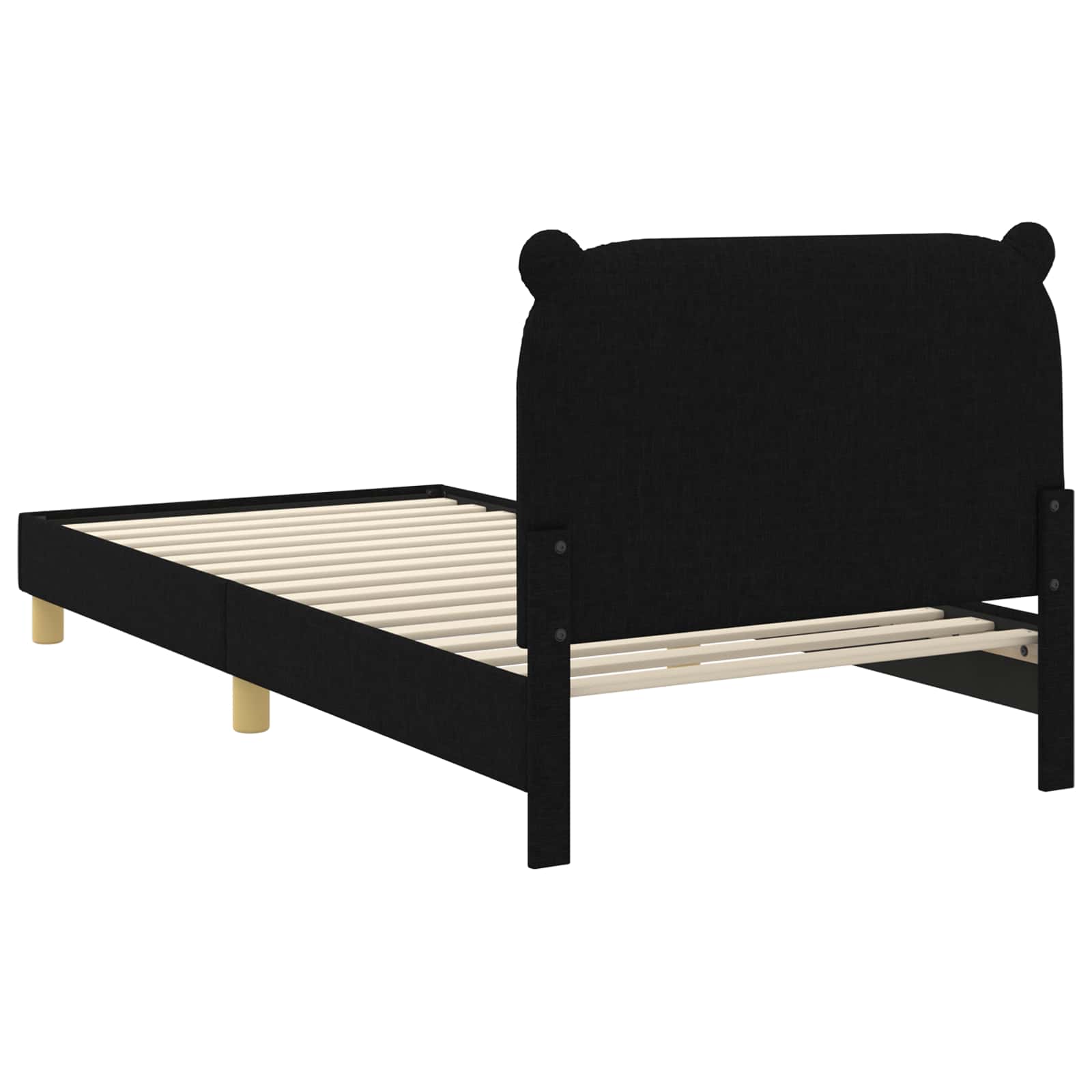 Cadre de lit pour enfants avec tête de lit Noir 80 x 200 cm - XIOS
