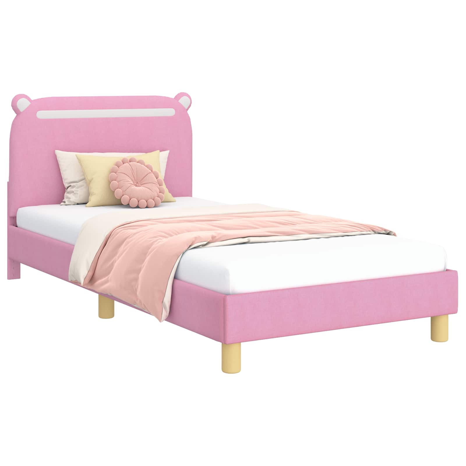 Cadre de lit pour enfants avec tête de lit Rose 80 x 200 cm - XIOS