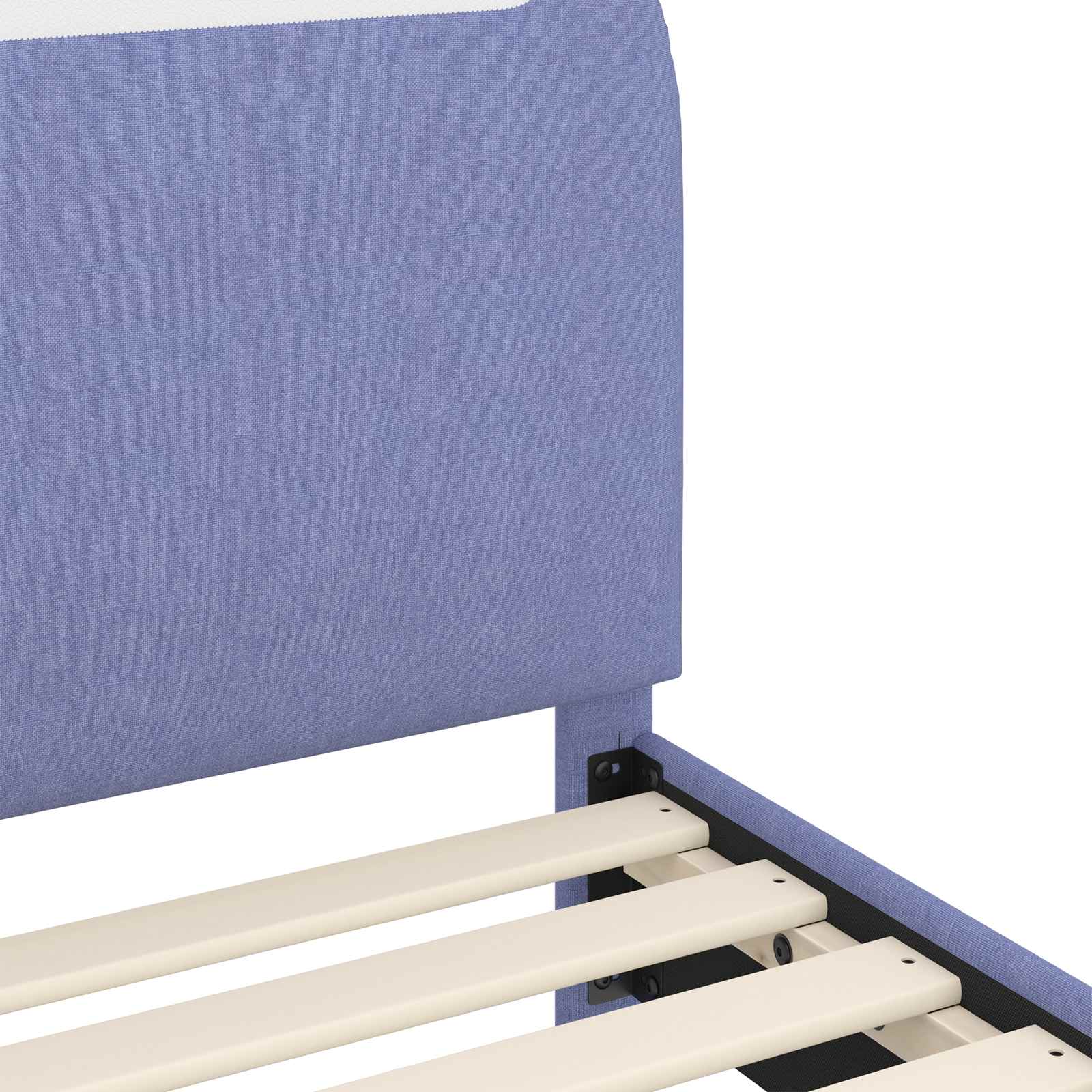 Cadre de lit pour enfants avec tête de lit Bleu denim tissu - XIOS