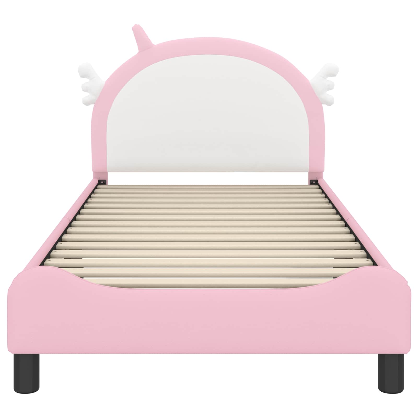 Cadre de lit pour enfants avec tête de lit Rose 90 x 200 cm PU - XIOS