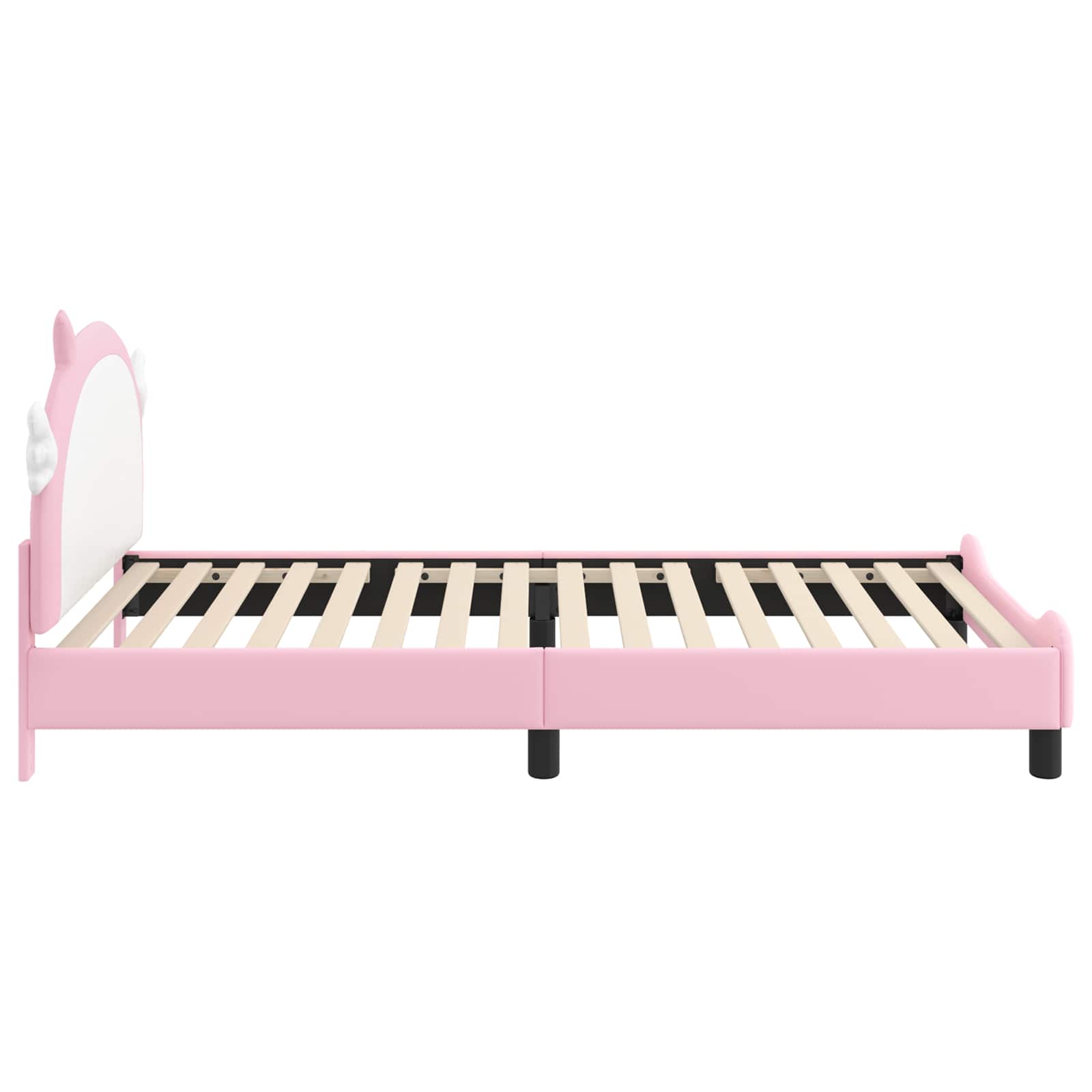 Cadre de lit pour enfants avec tête de lit Rose 90 x 200 cm PU - XIOS