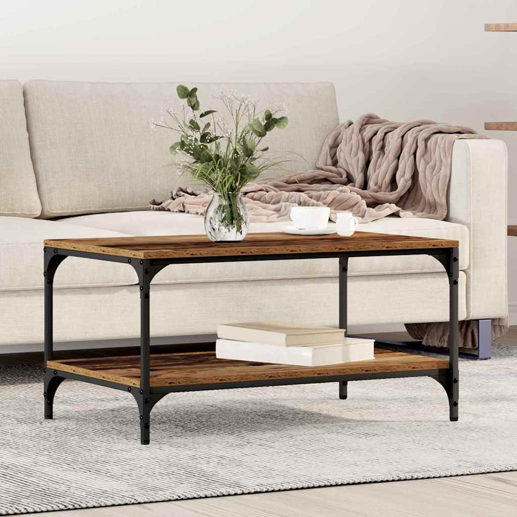 Table basse Bois ancien 80 x 50 x 40 cm Bois d'ingénierie - XIOS