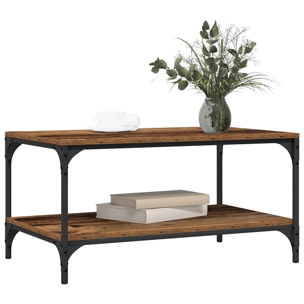 Table basse Bois ancien 80 x 50 x 40 cm Bois d'ingénierie - XIOS
