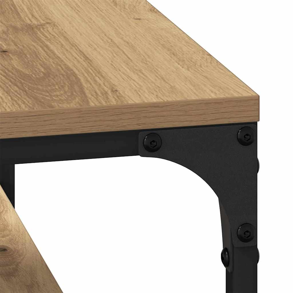 Table basse chêne artisanal 80 x 50 x 40 cm Bois d'ingénierie - XIOS