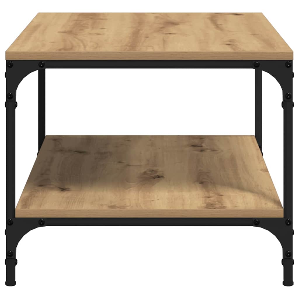 Table basse chêne artisanal 80 x 50 x 40 cm Bois d'ingénierie - XIOS