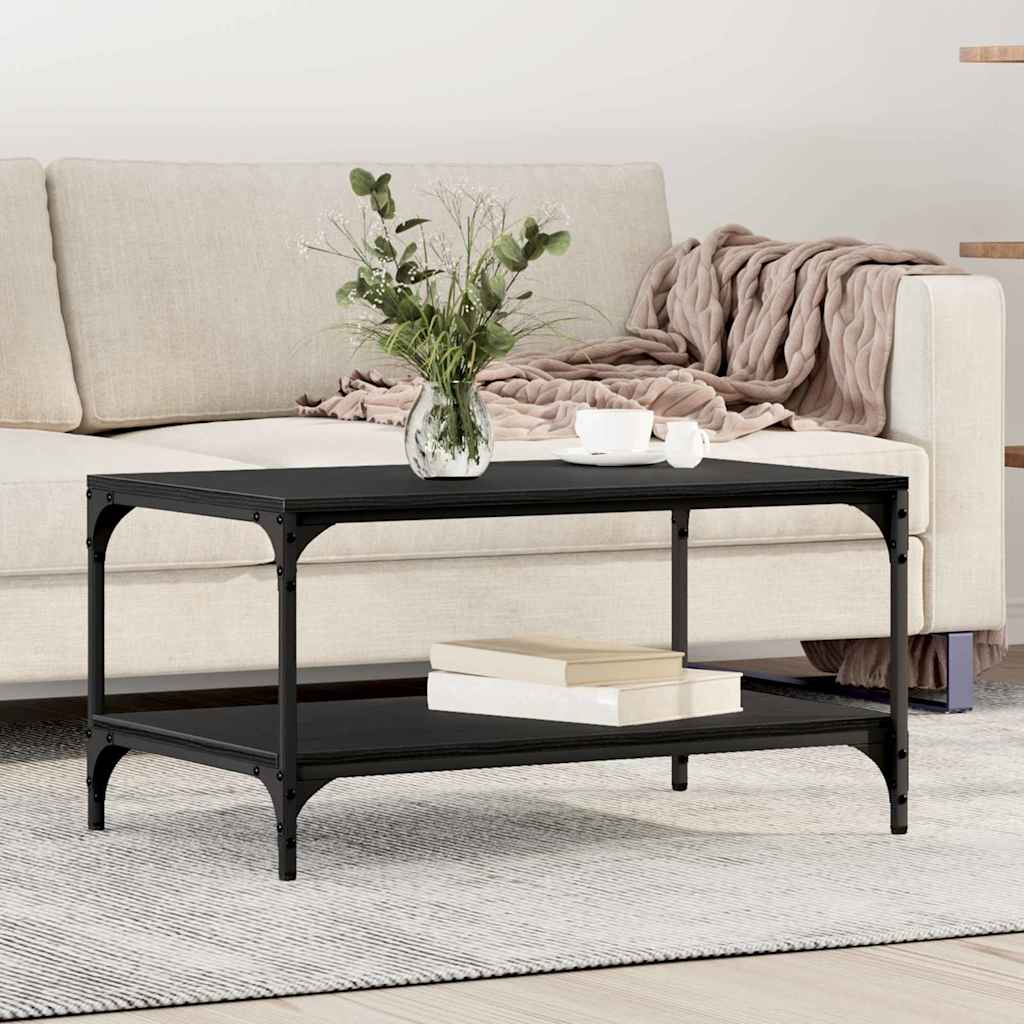 Table basse Chêne noir 80 x 50 x 40 cm Bois d'ingénierie - XIOS
