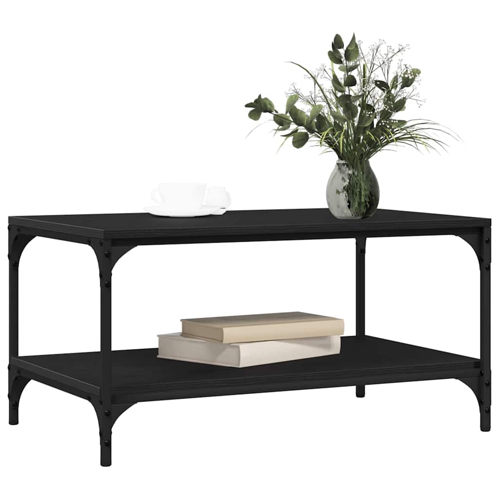 Table basse Chêne noir 80 x 50 x 40 cm Bois d'ingénierie - XIOS