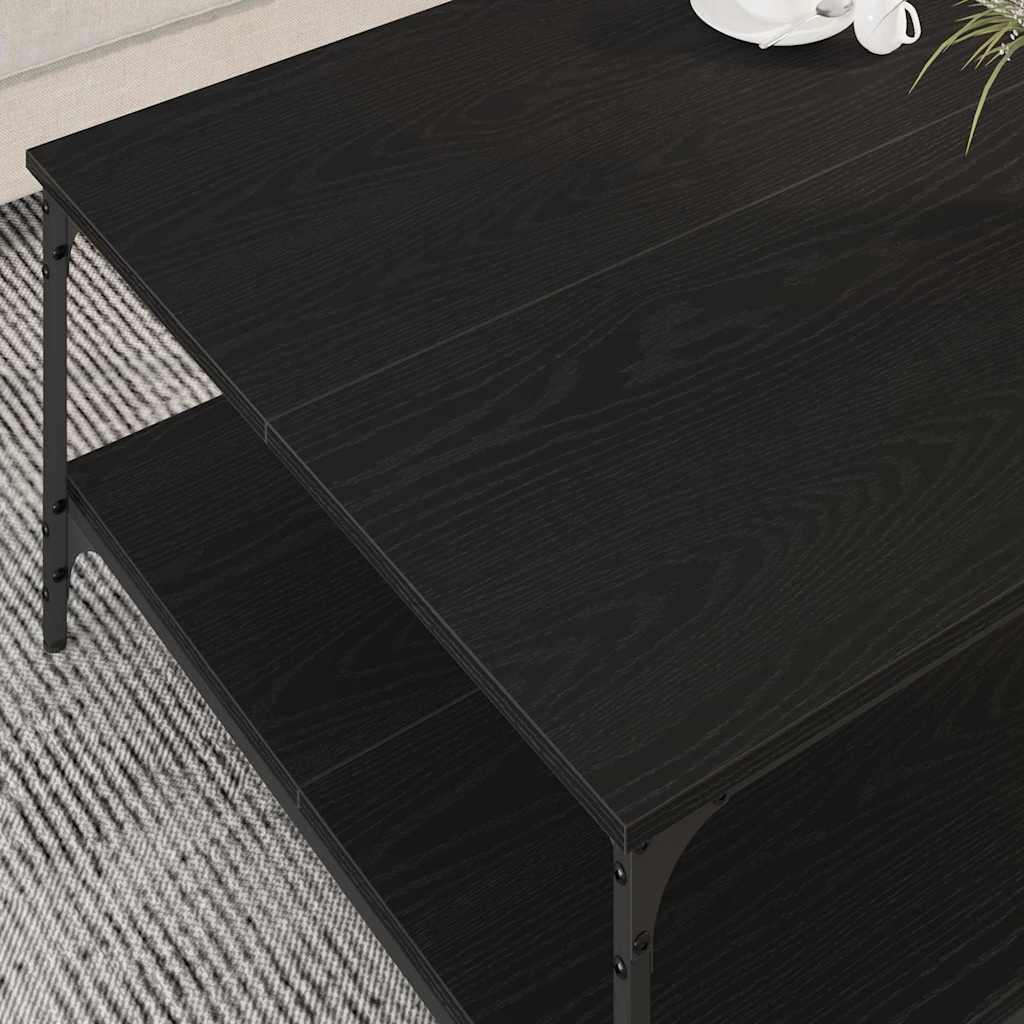 Table basse Chêne noir 80 x 80 x 40 cm Bois d'ingénierie - XIOS