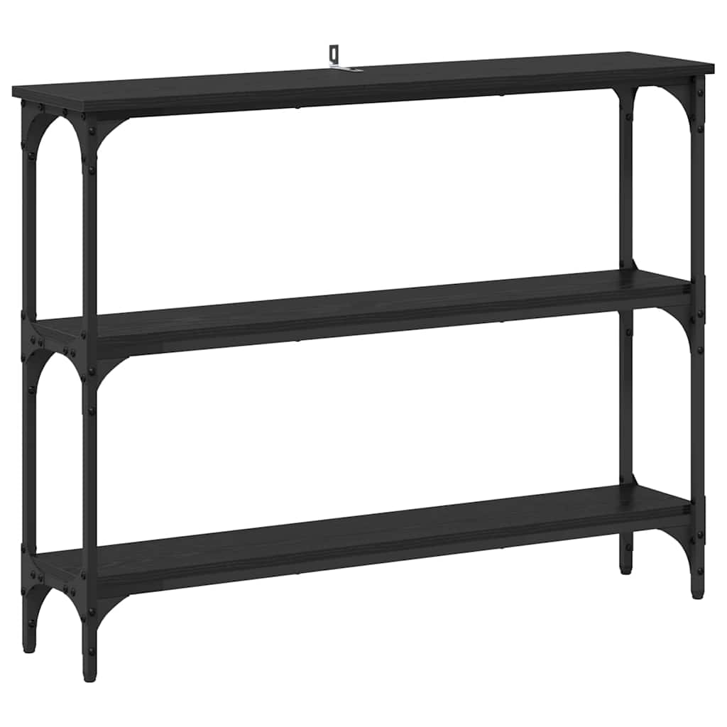 Table console avec étagère Chêne noir 100 x 22.5 x 75 cm - XIOS