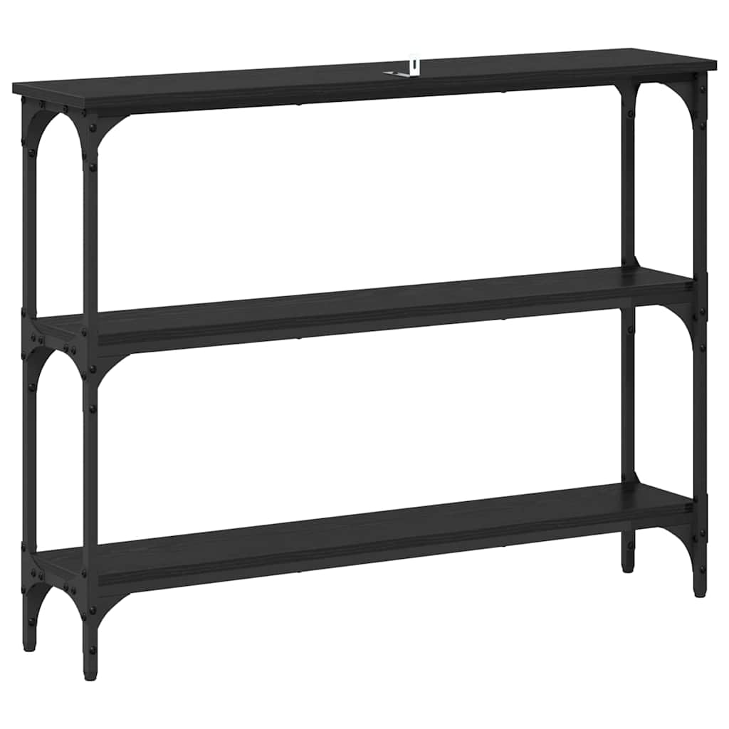 Table console avec étagère Chêne noir 100 x 22.5 x 75 cm - XIOS