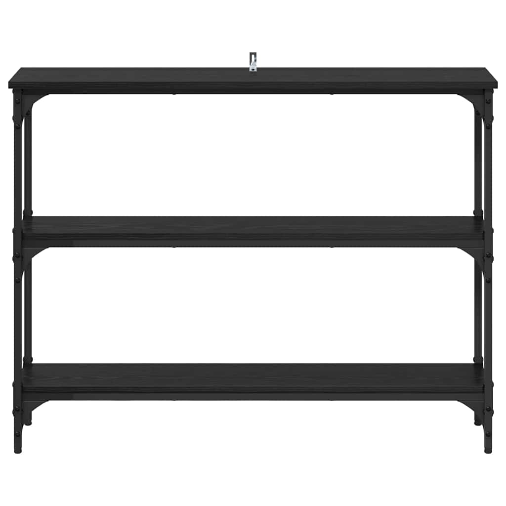 Table console avec étagère Chêne noir 100 x 22.5 x 75 cm - XIOS