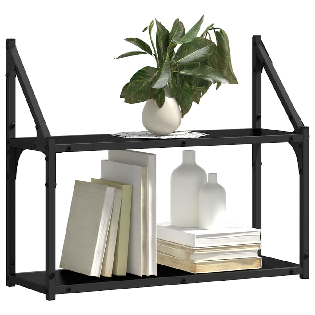 Étagère Murale Chêne noir 60 x 21 x 51 cm Bois d'ingénierie - XIOS