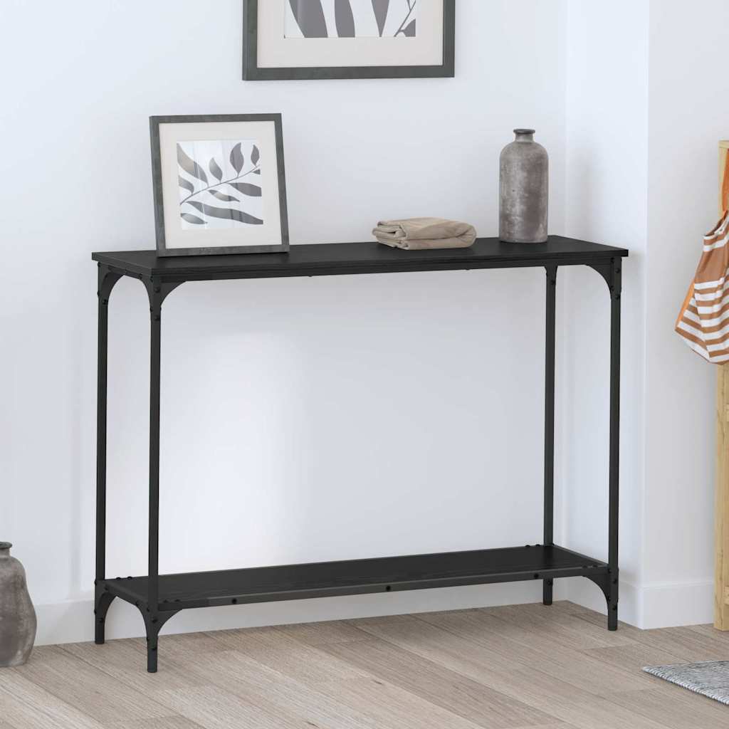 Table console Chêne noir 101 x 30.5 x 75 cm Bois d'ingénierie - XIOS