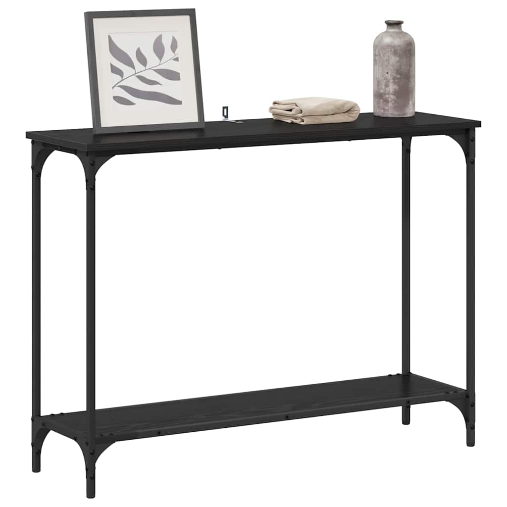 Table console Chêne noir 101 x 30.5 x 75 cm Bois d'ingénierie - XIOS
