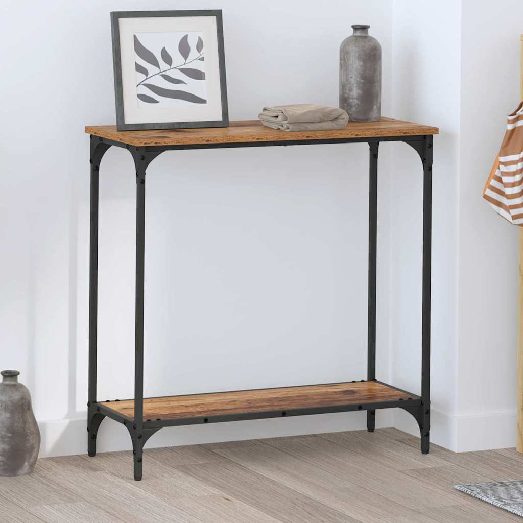 Table console Bois ancien 75 x 30.5 x 75 cm Bois d'ingénierie - XIOS
