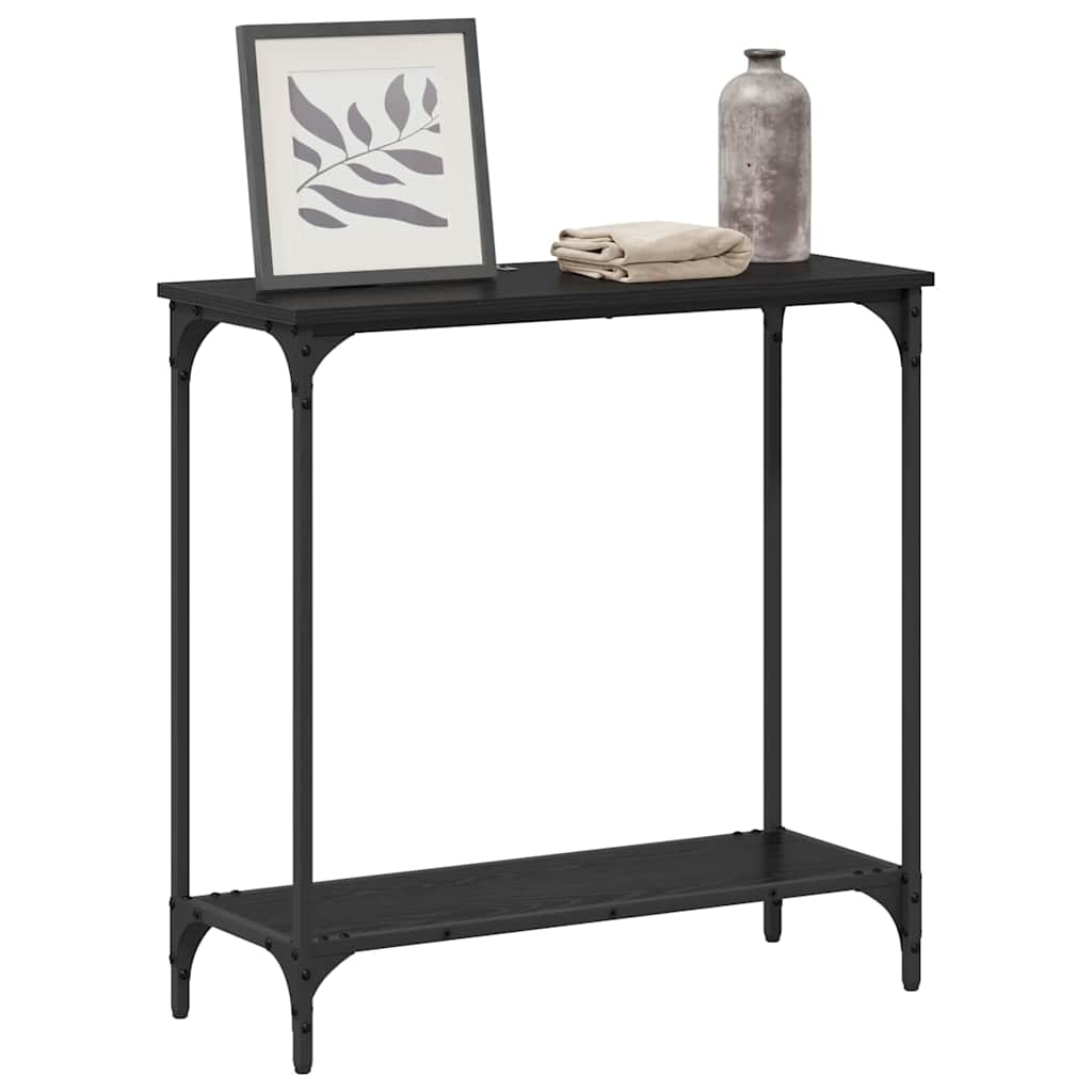 Table console Chêne noir 75 x 30.5 x 75 cm Bois d'ingénierie - XIOS