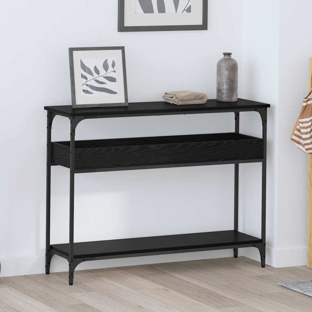 Table console Chêne noir 100 x 29 x 75 cm Bois d'ingénierie - XIOS