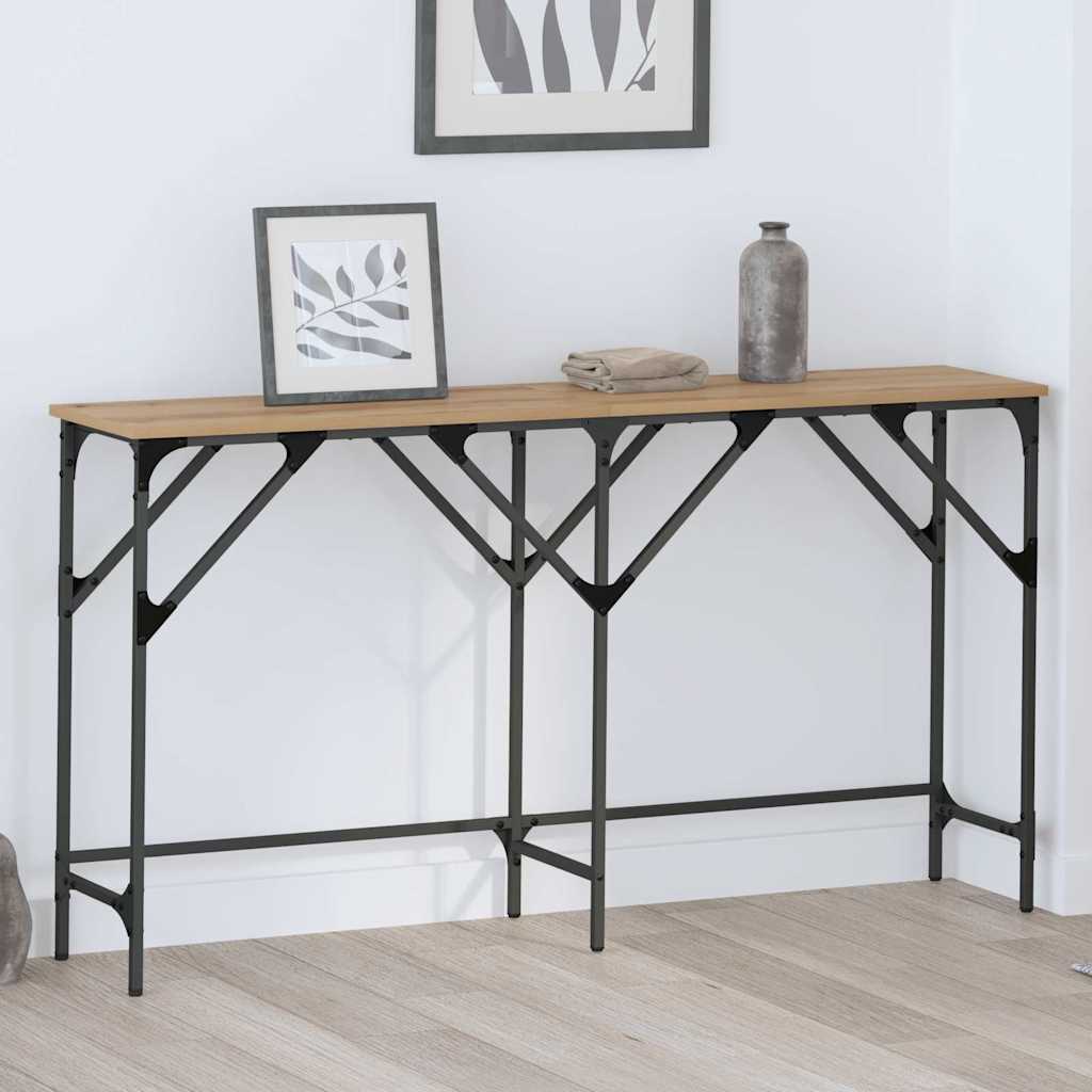 Table console chêne artisanal 140 x 29 x 75 cm - XIOS