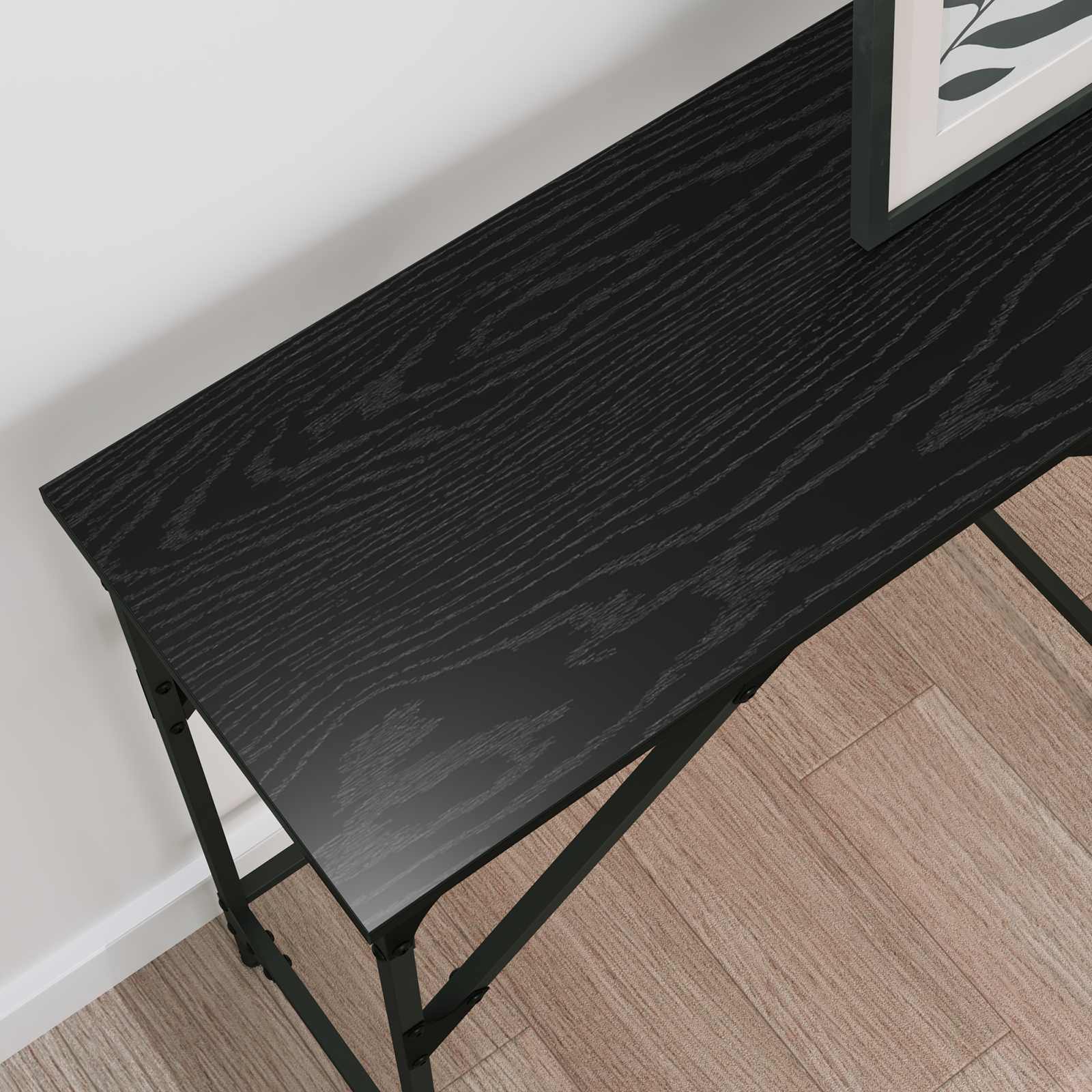 Table console Chêne noir 140 x 29 x 75 cm Bois d'ingénierie - XIOS