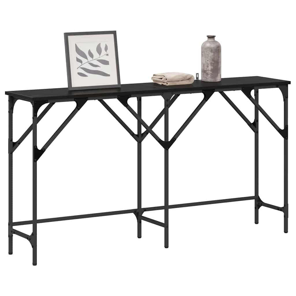 Table console Chêne noir 140 x 29 x 75 cm Bois d'ingénierie - XIOS