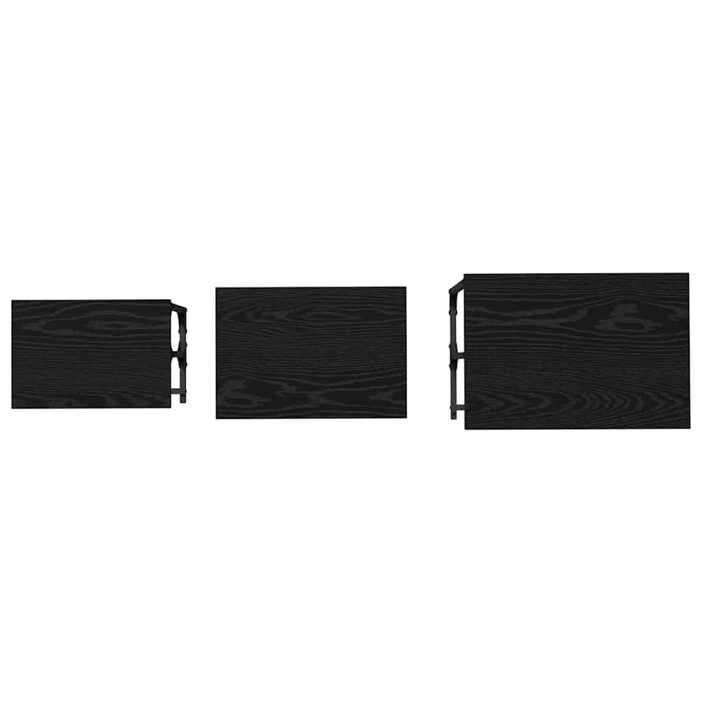Table basse gigogne 3 pcs Chêne noir 50.5 x 35 x 53 cm - XIOS