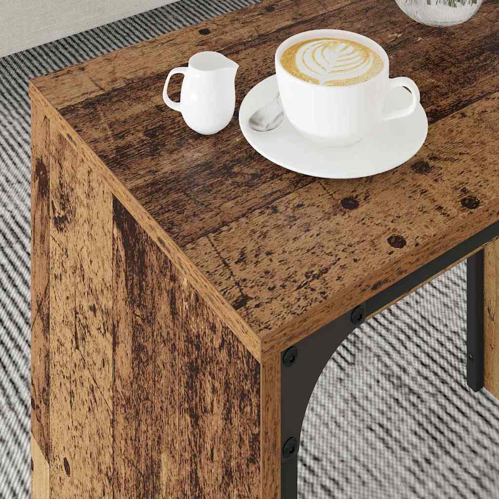 Table basse gigogne 3 pcs Bois ancien 60 x 35 x 56 cm - XIOS