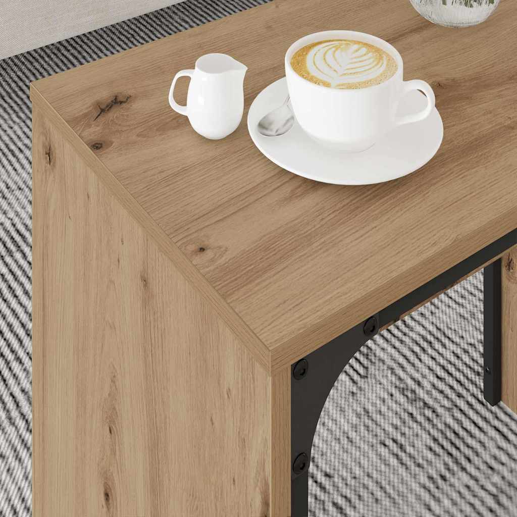 Table basse gigogne 3 pcs chêne artisanal 60 x 35 x 56 cm - XIOS