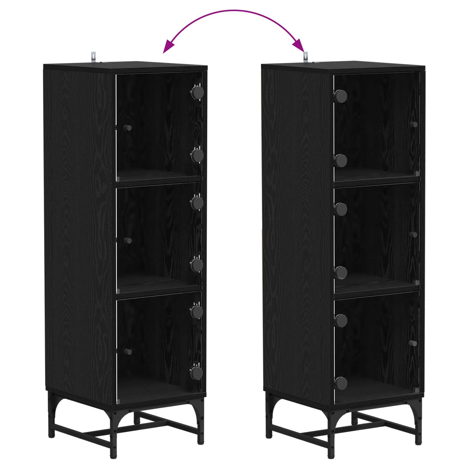 Buffet Chêne noir 35 x 37 x 117 cm - XIOS
