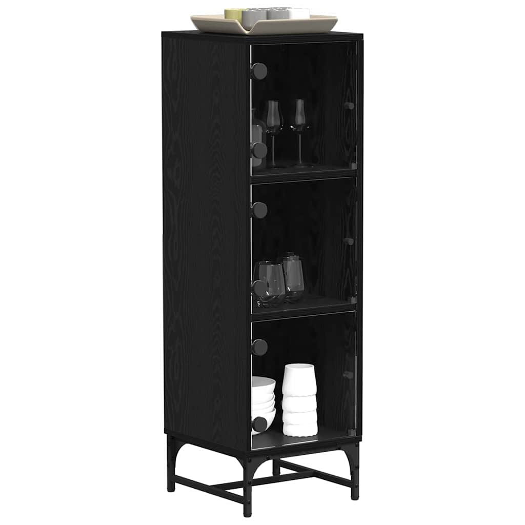 Haut Armoire Chêne noir 35 x 37 x 117 cm Bois d'ingénierie - XIOS