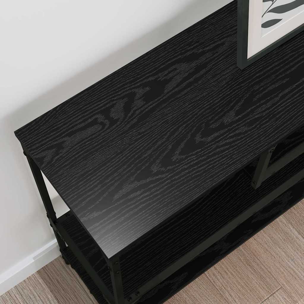 Table console Chêne noir 100 x 30 x 75 cm Bois d'ingénierie - XIOS