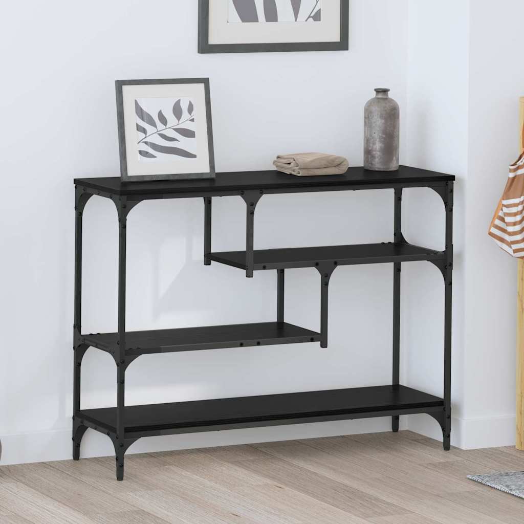 Table console Chêne noir 100 x 30 x 75 cm Bois d'ingénierie - XIOS