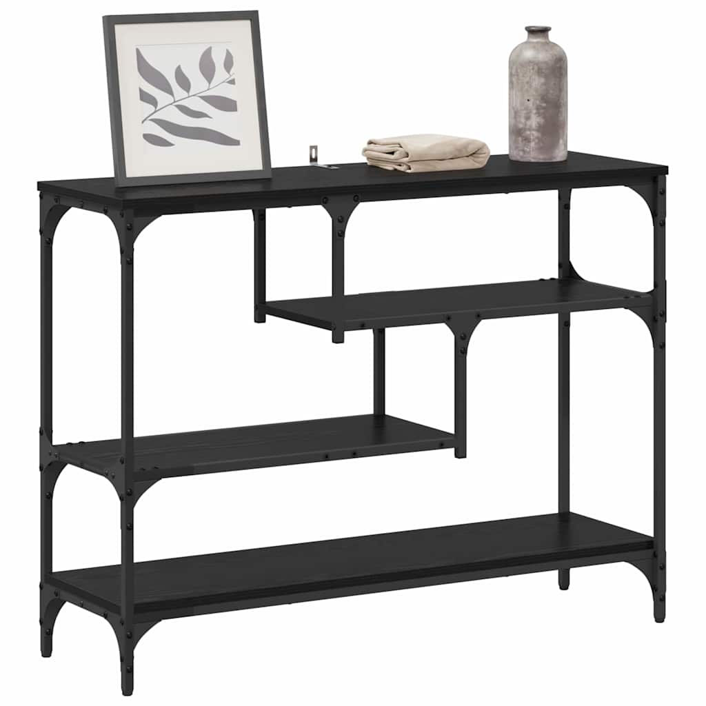 Table console Chêne noir 100 x 30 x 75 cm Bois d'ingénierie - XIOS