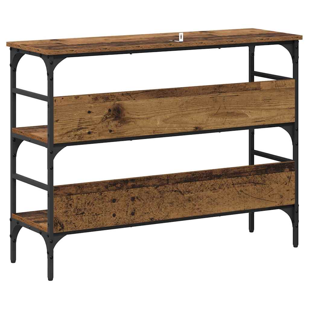 Table console Bois ancien 100 x 32 x 75 cm Bois d'ingénierie - XIOS