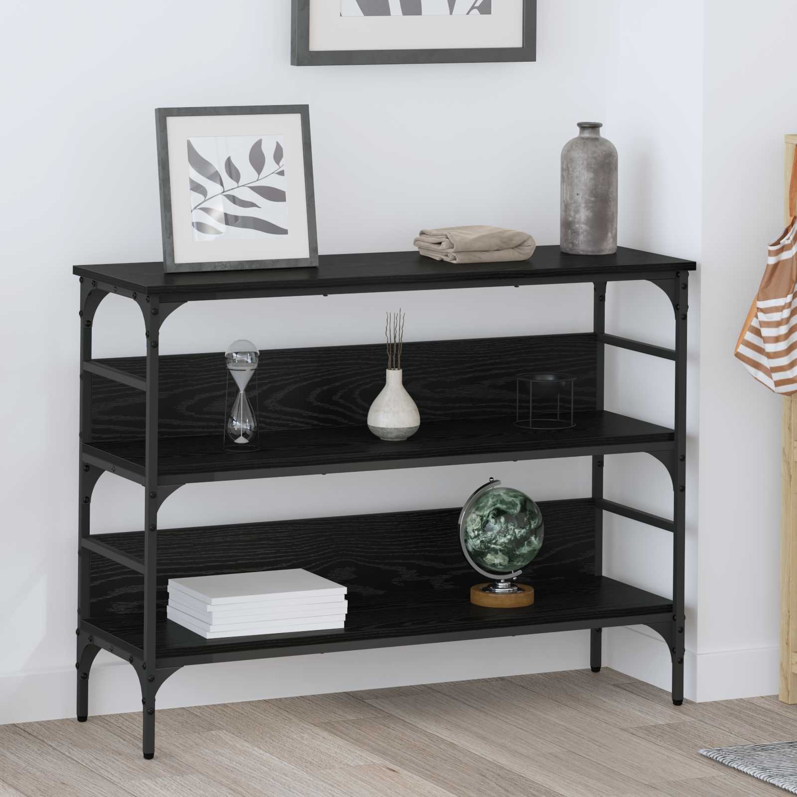 Table console Chêne noir 100 x 32 x 75 cm Bois d'ingénierie - XIOS