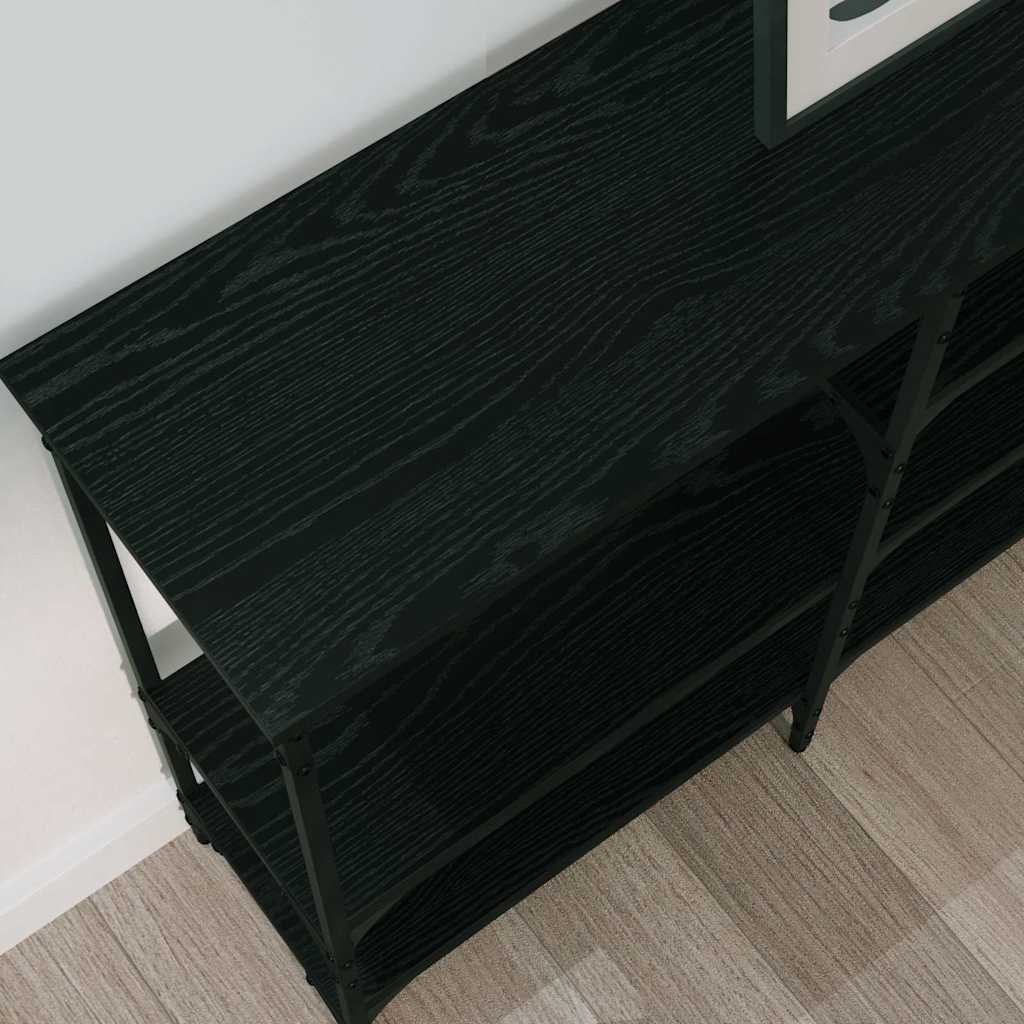 Table console Chêne noir 160 x 29 x 80 cm Bois d'ingénierie - XIOS