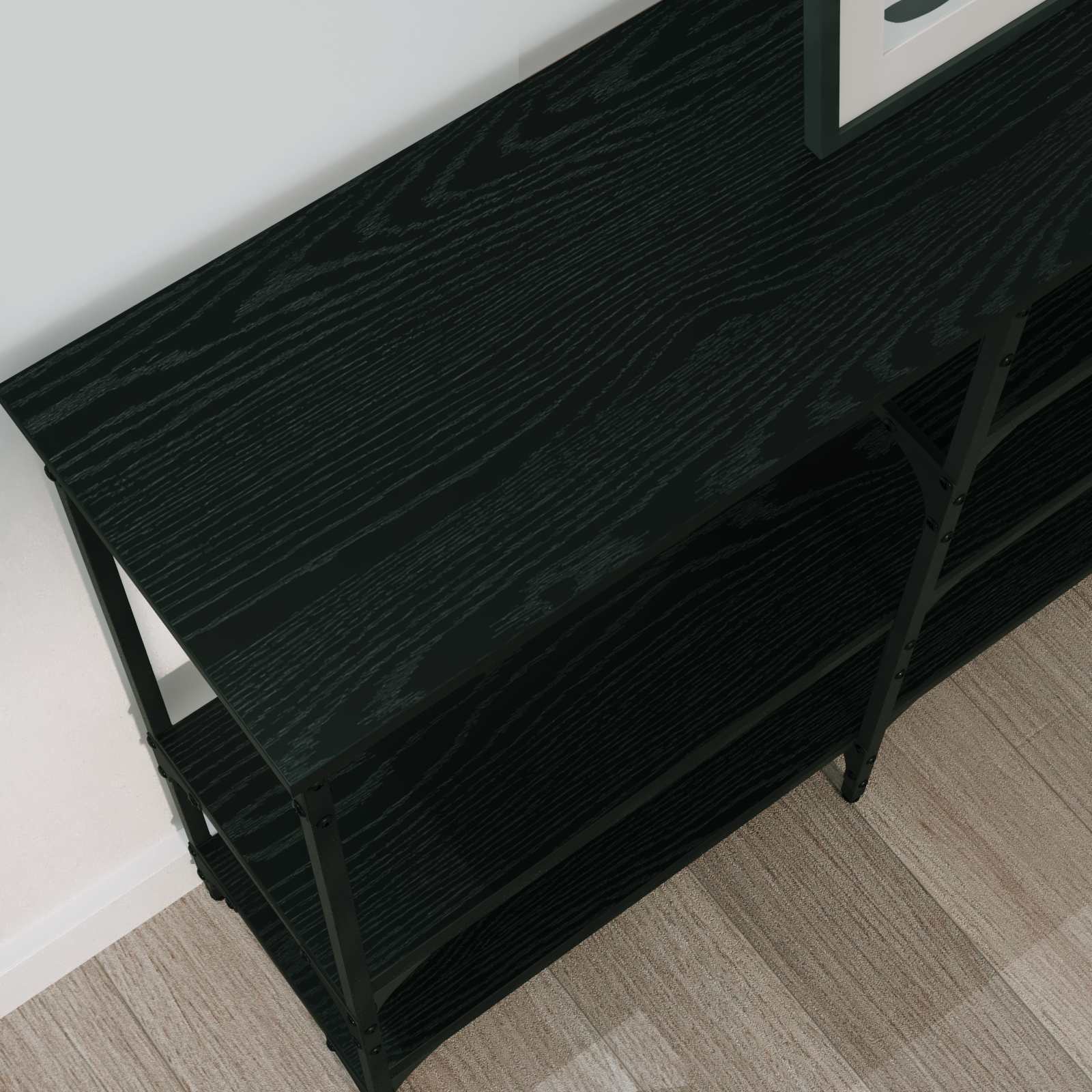 Table console Chêne noir 160 x 29 x 80 cm Bois d'ingénierie - XIOS