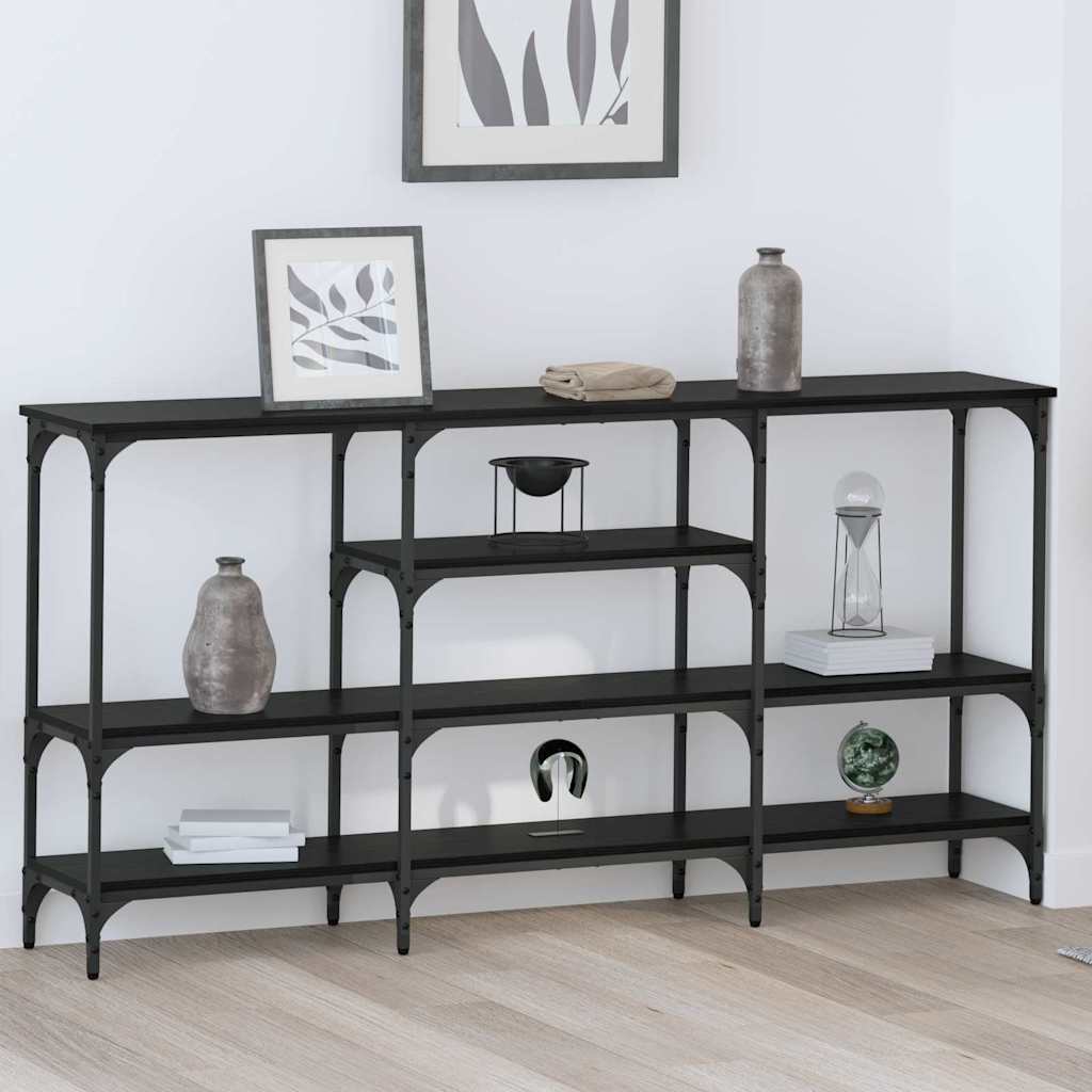 Table console Chêne noir 160 x 29 x 80 cm Bois d'ingénierie - XIOS