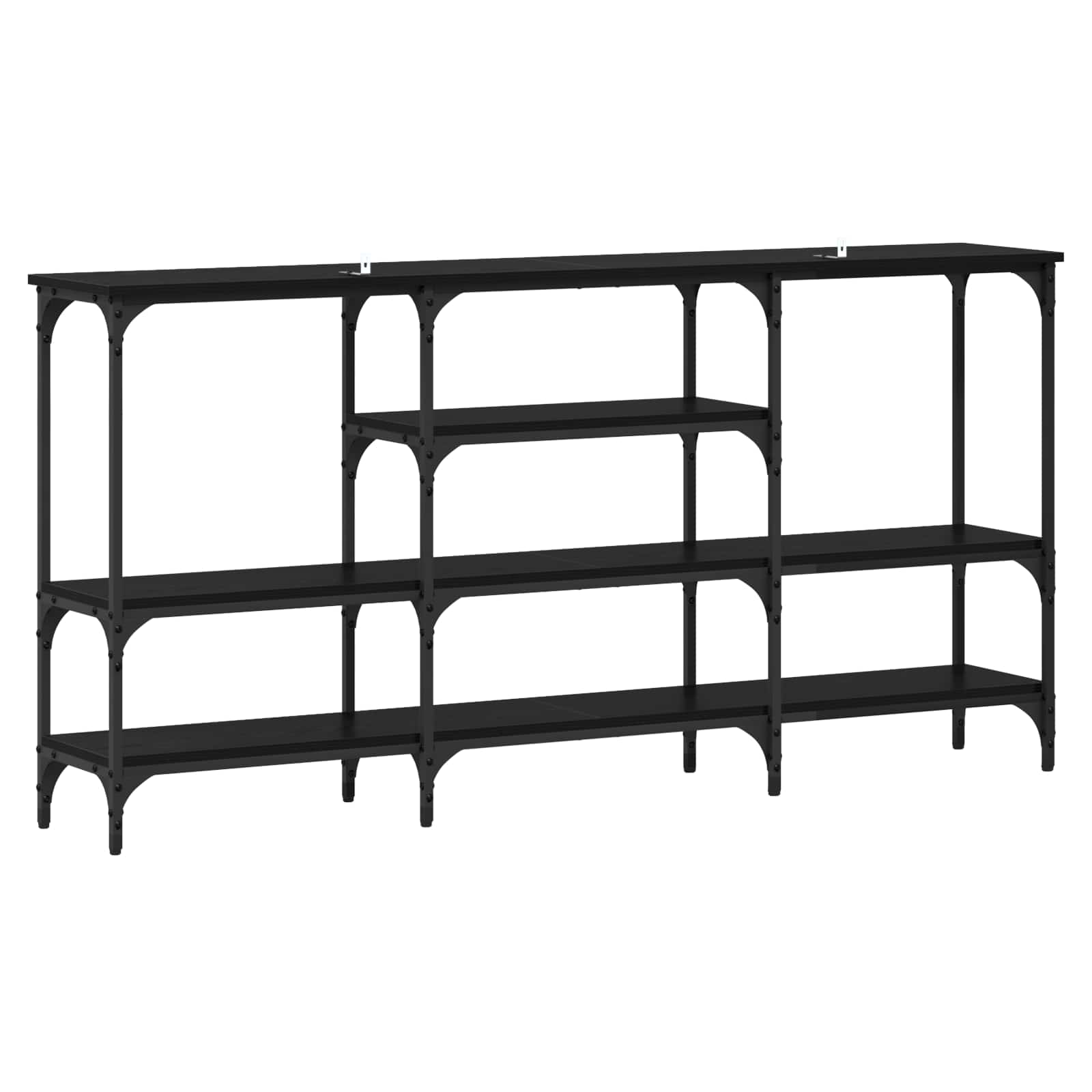 Table console Chêne noir 160 x 29 x 80 cm Bois d'ingénierie - XIOS