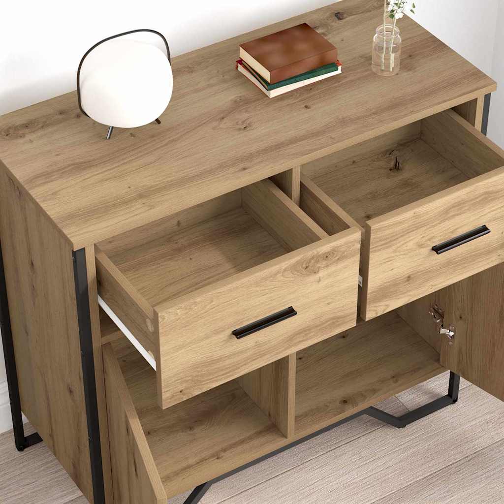 Buffet chêne artisanal 79.5 x 35.5 x 74.5 cm Bois d'ingénierie - XIOS