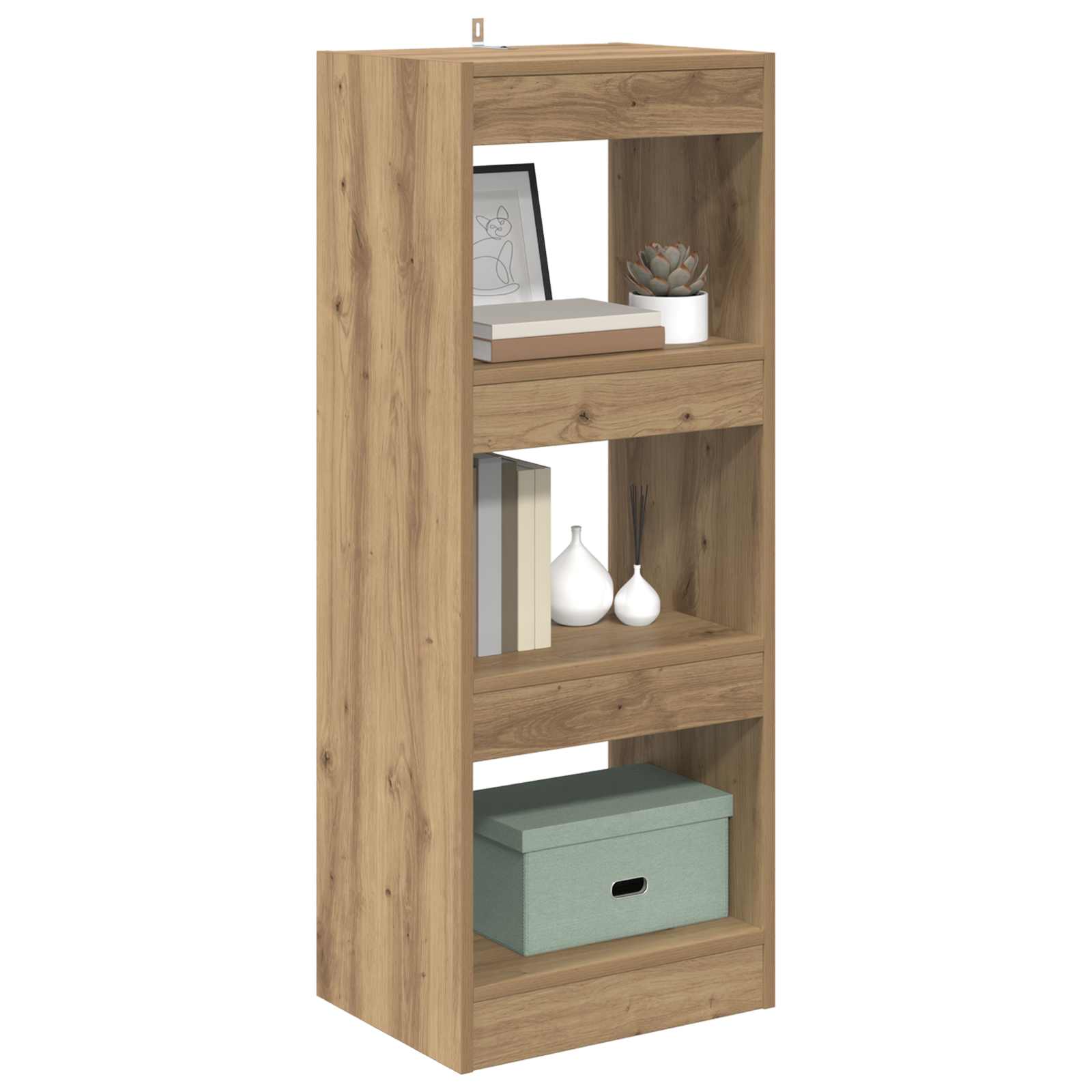 Bibliothèque chêne artisanal 37 x 30 x 103 cm Bois d'ingénierie - XIOS