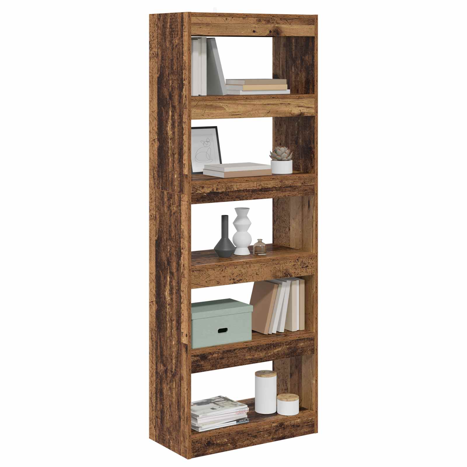 Bibliothèque Bois ancien 60 x 30 x 166 cm Bois d'ingénierie - XIOS