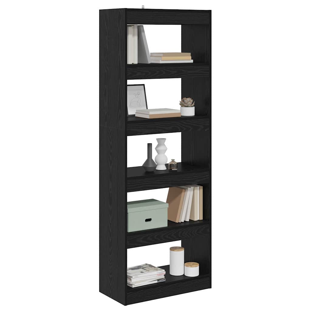 Bibliothèque Chêne noir 60 x 30 x 166 cm Bois d'ingénierie - XIOS