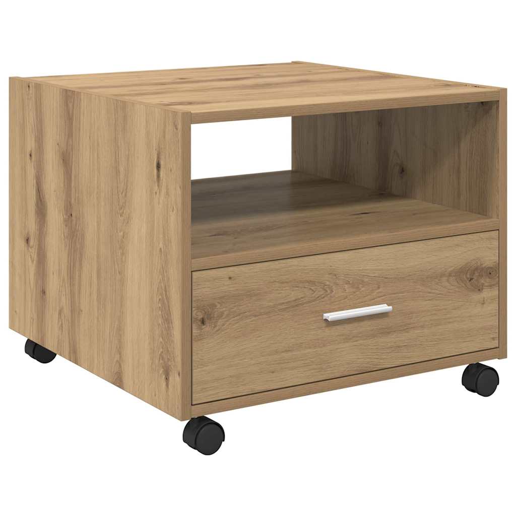 Table basse chêne artisanal 55 x 55 x 45 cm Bois d'ingénierie - XIOS
