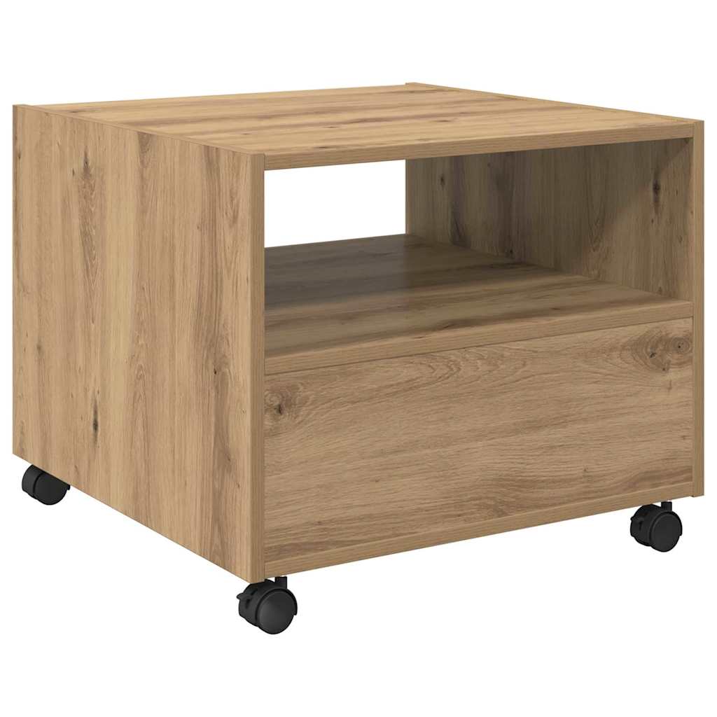 Table basse chêne artisanal 55 x 55 x 45 cm Bois d'ingénierie - XIOS