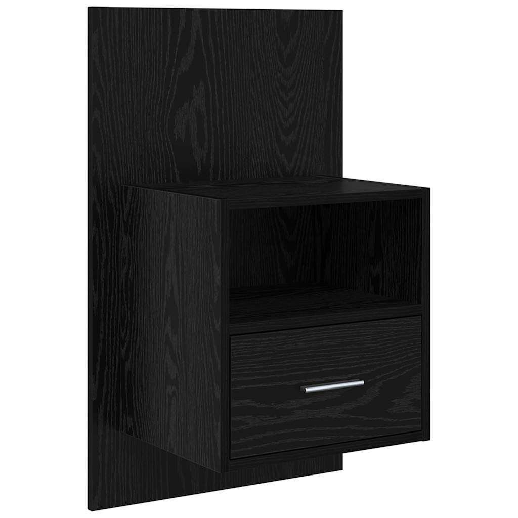 Armoire de lit avec tiroir 2 pcs Chêne noir 48,5 x 32,5 x 80 cm - XIOS