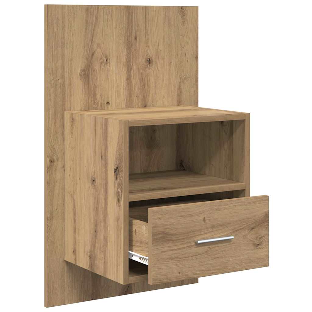 Armoire de lit 2 pcs chêne artisanal 48,5 x 32,5 x 80 cm - XIOS